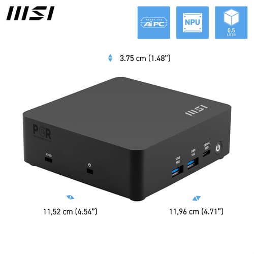 MSI Cubi NUC AI 1UMG Intel Core Ultra 7 155H — view 13