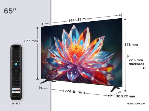 TCL T6C 65 QLED 4K HDR SMART FIRE TV — view 3