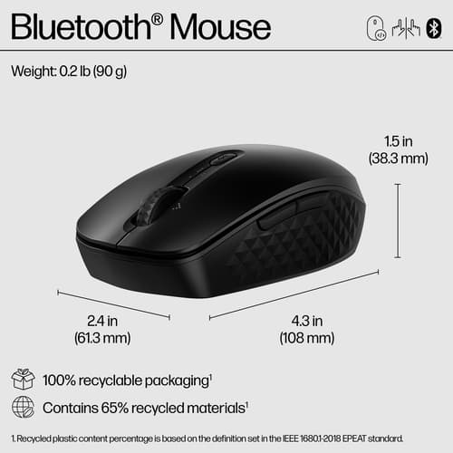 HP 425 - Mouse - programmable - 7 buttons - wireless - Bluetooth 5.3 - black — view 4