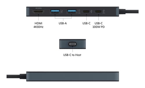 HyperDrive Flex 5 Port USB-C Hub Black — view 7