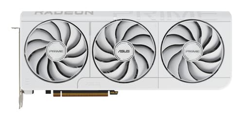 ASUS PRIME - OC Edition - graphics card - Radeon RX 9070 XT - 16 GB - white — view 1