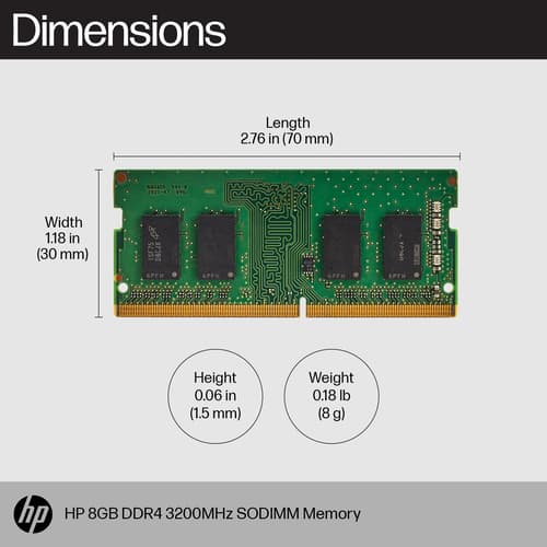 HP 8GB DDR4 3200 SODIMM MEM — view 3
