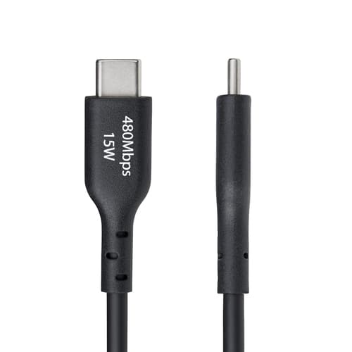 StarTech.com 6in (15cm) USB-A to USB-C Charging Cable, Charger Cord - USB cable - USB (M) to 24 pin USB-C (M) - USB 2.0 - 3 A - 15 cm - charge and sync, USB Fast Charge (15W), passive - black — view 4