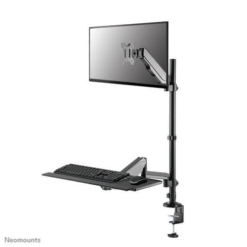 Neomounts DS90-325BL1 - Mounting kit (full motion arm) - sit-stand workstation - for LCD display / PC equipment - steel - black - screen size: 17"-32" - clamp mountable, grommet, desk-mountable