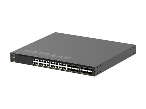 NETGEAR AV Line M4350-24X8F8V - Switch - L3 - Managed - 24 x 100/1000/2.5G/5G/10GBase-T (PoE++) + 8 x 10Gb Ethernet SFP+ + 8 x 25 Gigabit SFP28 - front to back airflow - rack-mountable - PoE++ (290 W)
