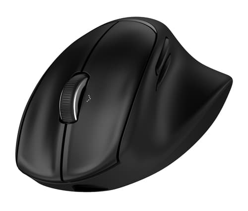 HP 725M - Mouse - ergonomic - 21� semi-vertical tilt - right-handed - 7 buttons - wireless - Bluetooth, 2.4 GHz - USB wireless receiver - black — view 6