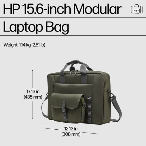 HP - Notebook carrying case - modular - 15.6" - grey, green — view 5