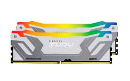 Kingston FURY Renegade RGB - DDR5 - module - 24 GB - DIMM 288-pin - 8800 MT/s / PC5-70400 - CL42 - 1.4 V - clocked unbuffered - on-die ECC - white & silver
