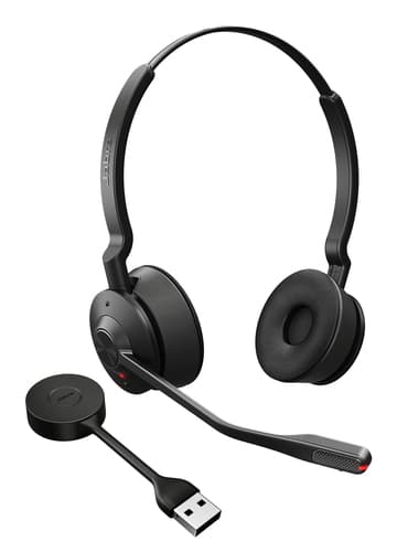 Jabra Engage 55 SE Stereo - Headset - on-ear - DECT - wireless - USB-A via DECT adapter - UC certified
