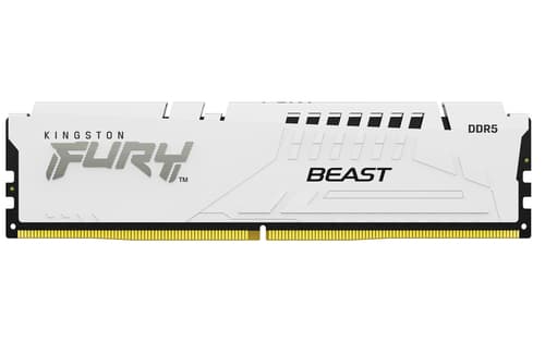 Kingston FURY Beast - DDR5 - module - 32 GB - DIMM 288-pin - 6400 MHz / PC5-51200 - CL32 - 1.4 V - unbuffered - on-die ECC - white — view 4
