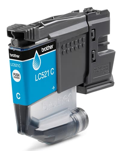Brother LC521C - Cyan - original - pillow pack - ink cartridge - for Brother DCP-J1260W, DCP-J1310DW — view 3