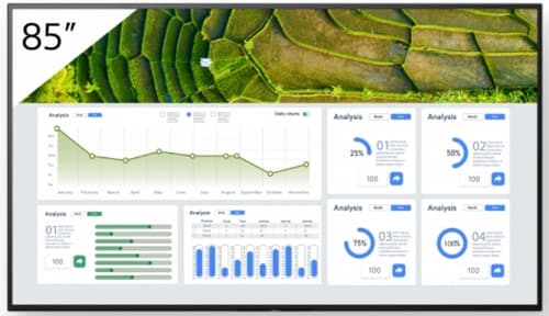 Sony Bravia Professional Displays FW-85BZ30L - 85" Diagonal Class BZ30L Series LED-backlit LCD display - digital signage - Android TV - 4K UHD (2160p) 3840 x 2160 - HDR - Direct LED