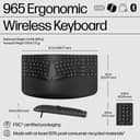 HP 965 - Keyboard and keypad set - 2-zone layout, separate numpad, low profile key travel, multi-device - compact - wireless - Bluetooth - QWERTY - UK - black thumbnail 9