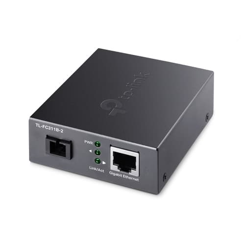 TP-Link TL-FC311B-2 - V1 - fibre media converter - 1GbE - 1000Base-T, WDM, 1000Base-SC - RJ-45 / SC single-mode - up to 2 km - 1310 (TX) / 1550 (RX) nm - for JetStream TL-SG3452XP V1