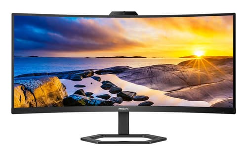 Philips 34E1C5600HE - 5000 Series - LED monitor - curved - 34" - 3440 x 1440 WQHD @ 100 Hz - VA - 300 cd/m� - 3000:1 - 4 ms - HDMI, DisplayPort, USB-C - speakers - textured black
