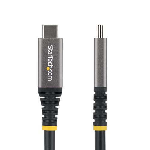 StarTech.com - USB cable - USB-C (M) to USB-C (M) - USB 3.2 / USB4 / Thunderbolt 3 / Thunderbolt 4 / DisplayPort - 4K120Hz support, rugged, flexible, passive - black — view 3