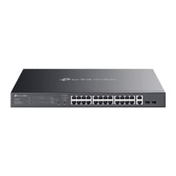 TP-Link Omada ES228GMP V1.6 - Switch - Managed - 24 x 10/100/1000 (PoE+) + 2 x 10/100/1000 + 2 x Gigabit SFP - rack-mountable - PoE+ (384 W)
