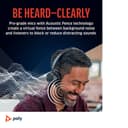 Poly Voyager Focus 2-M - Headset - on-ear - Bluetooth - wireless, wired - active noise cancelling - USB-A via Bluetooth adapter - black - Certified for Microsoft Teams thumbnail 2