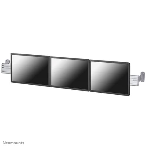 Neomounts FPMA-WTB100 - Mounting kit (toolbar) - fixed - for 3 LCD displays - silver - screen size: 10"-24" - wall-mountable