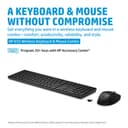HP 655 - Keyboard and mouse set - wireless - 2.4 GHz - UK - black thumbnail 5