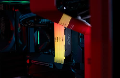 Kingston FURY Renegade RGB - DDR4 - module - 8 GB - DIMM 288-pin - 3600 MT/s / PC4-28800 - CL16 - 1.35 V - unbuffered - non-ECC - black — view 7