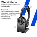 Poly Voyager Focus 2 - Headset - on-ear - Bluetooth - wireless - active noise cancelling - USB-C via Bluetooth adapter - black - Zoom Certified, Certified for Microsoft Teams thumbnail 4