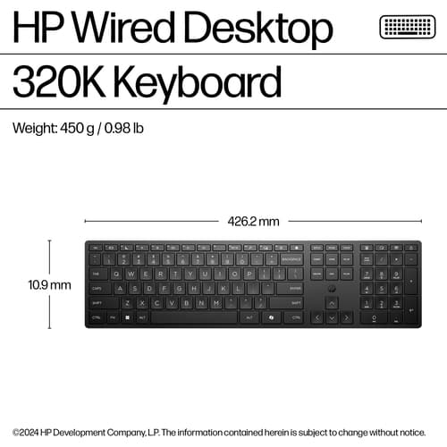 HP Desktop 320K - Keyboard - USB - UK - Smart Buy — view 5