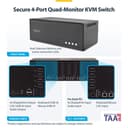 StarTech.com - KVM / audio / USB switch - 4 x KVM / audio / USB - 1 local user - desktop - TAA Compliant thumbnail 4