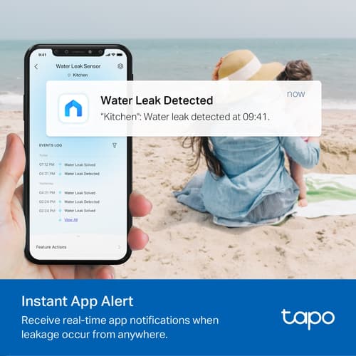 Tapo T300 V1 - Water leak sensor - smart - wireless - 868 - 922 MHz — view 6