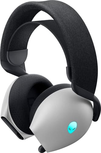 Alienware Tri-Mode Wireless Gaming Headset AW725H - Headset - full size - Bluetooth / 2.4 GHz radio frequency - wireless, wired - 3.5 mm jack - lunar light — view 4