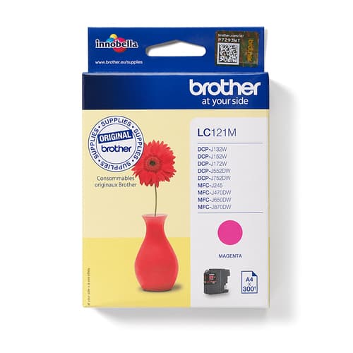 Brother LC121M - Magenta - original - ink cartridge - for Brother DCP-J100, J105, J132, J152, J552, J752, MFC-J245, J470, J650, J870