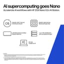 HP ZGX Nano G1n AI Station - Mini 1 x GB10 Grace Blackwell Superchip Cortex-A725 + Cortex-X925 - RAM 128 GB - SSD 1 TB - NVMe, TLC, SED - NVIDIA Blackwell - Gigabit Ethernet, 2.5 Gigabit Ethernet, 5 Gigabit Ethernet, 10 Gigabit Ethernet, 200 Gigabit Ethernet, IEEE 802.11ax (Wi-Fi 6), IEEE 802.11be (Wi-Fi 7), Bluetooth 5.4 - NVIDIA DGX OS 7 - monitor: none - black thumbnail 3