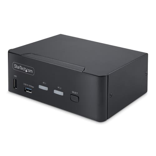 StarTech.com 2-Port Dual-Monitor DisplayPort KVM Switch, 8K 60Hz / 4K 144Hz, DP 1.4, 2x USB 10Gbps Ports, 4x USB HID Ports, Hotkey Switching, TAA Compliant - KVM / audio / USB switch - 2 x KVM / audio / USB - 1 local user - desktop - TAA Compliant