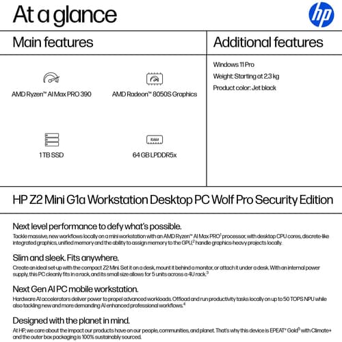 HP Z2MiniG1a RAIMP390 64GB/1TB PC United Kingdom - UK English localization — view 4