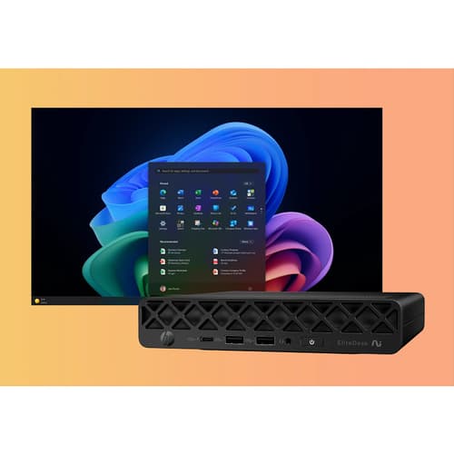 HP EliteDesk 8 G1a Next Gen AI PC - Mini Ryzen AI 5 340 / up to 4.8 GHz - RAM 32 GB - SSD 1 TB - NVMe - Radeon 840M - Gigabit Ethernet, IEEE 802.11ax (Wi-Fi 6), Bluetooth 5.4 - Win 11 Pro - monitor: none - keyboard: UK - jack black - Smart Buy — view 13