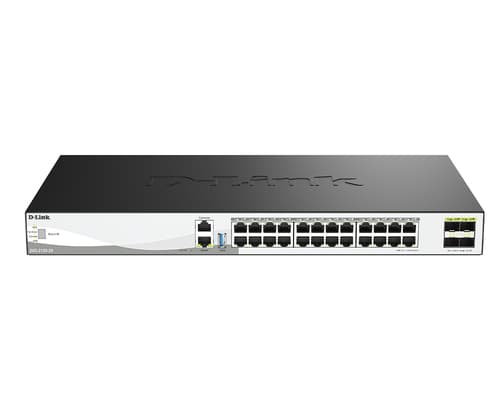 D-Link DXS 3130-28 - Switch - L3 - Managed - 24 x 100/1000/2.5G/5G/10GBase-T + 4 x 10 Gigabit / 25 Gigabit SFP28 - rack-mountable — view 1