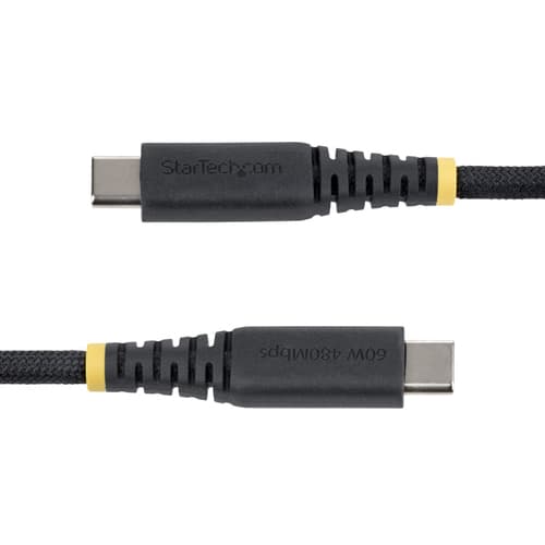 StarTech.com - USB cable - 24 pin USB-C (M) to 24 pin USB-C (M) - USB 2.0 - 3 A - USB Power Delivery (60W) - black — view 4