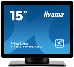 iiyama ProLite T1521MSC-B2 - LED monitor - 15" - touchscreen - 1024 x 768 - TN - 370 cd/m� - 800:1 - 8 ms - HDMI, VGA - speakers - matte black