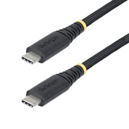 StarTech.com 3m USB-C Charging Cable, 240W, Silicone Jacket w/Braid - USB cable - 24 pin USB-C (M) to 24 pin USB-C (M) - USB 2.0 - 48 V - 5 A - 3 m - USB Power Delivery (240W), extended power range (EPR) - black
