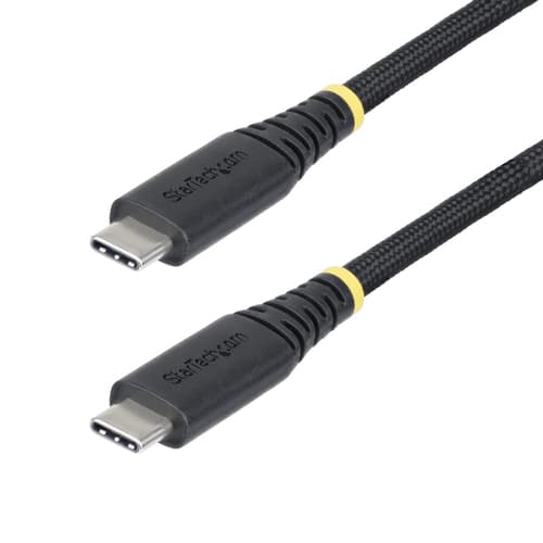 StarTech.com 3m USB-C Charging Cable, 240W, Silicone Jacket w/Braid - USB cable - 24 pin USB-C (M) to 24 pin USB-C (M) - USB 2.0 - 48 V - 5 A - 3 m - USB Power Delivery (240W), extended power range (EPR) - black