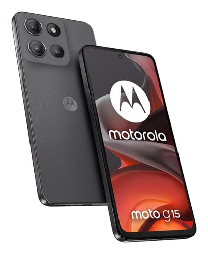 Motorola Moto G15 - 4G smartphone - dual-SIM - RAM 4 GB / Internal Memory 128 GB - microSD slot - LCD display - 6.72" - 2400 x 1080 pixels (60 Hz) - 2x rear cameras 50 MP, 5 MP - front camera 8 MP - gravity grey