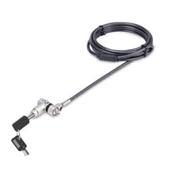StarTech.com Universal Laptop Lock 6.6ft (2m), Security Cable For Notebook Compatible With Noble Wedge�/Nano/K-Slot, Keyed Locking Cable - Anti-Theft Cut-Resistant Steel Cable (UNIVK-LAPTOP-LOCK) - Security cable lock - silver, black - 2 m