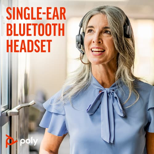 Poly Voyager 4310 - Headset - on-ear - Bluetooth - wireless, wired - USB-A - black - Certified for Microsoft Teams — view 3