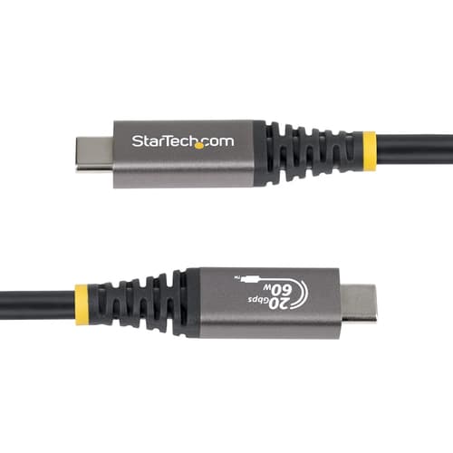 StarTech.com - USB cable - USB-C (M) to USB-C (M) - USB 3.2 / USB4 / Thunderbolt 3 / Thunderbolt 4 / DisplayPort - 4K120Hz support, rugged, flexible, passive - black — view 4