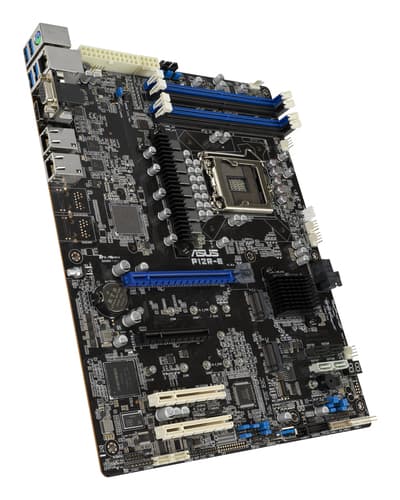 ASUS P12R-E - Motherboard - ATX - LGA1200 Socket - C256 Chipset - USB 3.2 Gen 2, USB 3.2 Gen 1 - 2 x 10 Gigabit LAN - onboard graphics — view 3