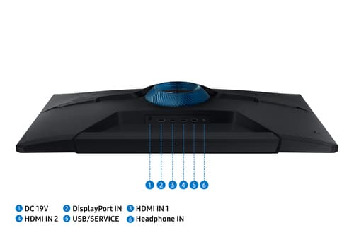 Samsung Odyssey G5 S32CG510EU - G51C Series - LED monitor - gaming - 32" - 2560 x 1440 QHD @ 165 Hz - VA - 300 cd/m� - 3000:1 - HDR10 - 1 ms - 2xHDMI, DisplayPort - black — view 22