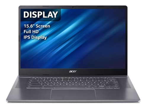 Acer Chromebook Plus 515 CBE595-1 - Intel Core i5 - 1235U / up to 4.4 GHz - Chrome OS - Intel Iris Xe Graphics - 8 GB RAM - 256 GB SSD - 15.6" IPS 1920 x 1080 (Full HD) - Wi-Fi 6E - steel grey - kbd: UK — view 6