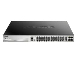D-Link DGS 3130-30PS - Switch - L3 Lite - Managed - 24 x 10/100/1000 (PoE+) + 2 x 10 Gigabit Ethernet + 4 x 10 Gigabit SFP+ - PoE+ (370 W)