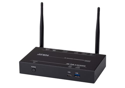 ATEN VP2020 - Video/audio switch - 4K, presentation, wireless - 1 x HDMI + 1 x VGA - desktop - PoE — view 1
