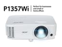 Acer P1357Wi - DLP projector - portable - 3D - WXGA (1280 x 800) - 16:10 thumbnail 2